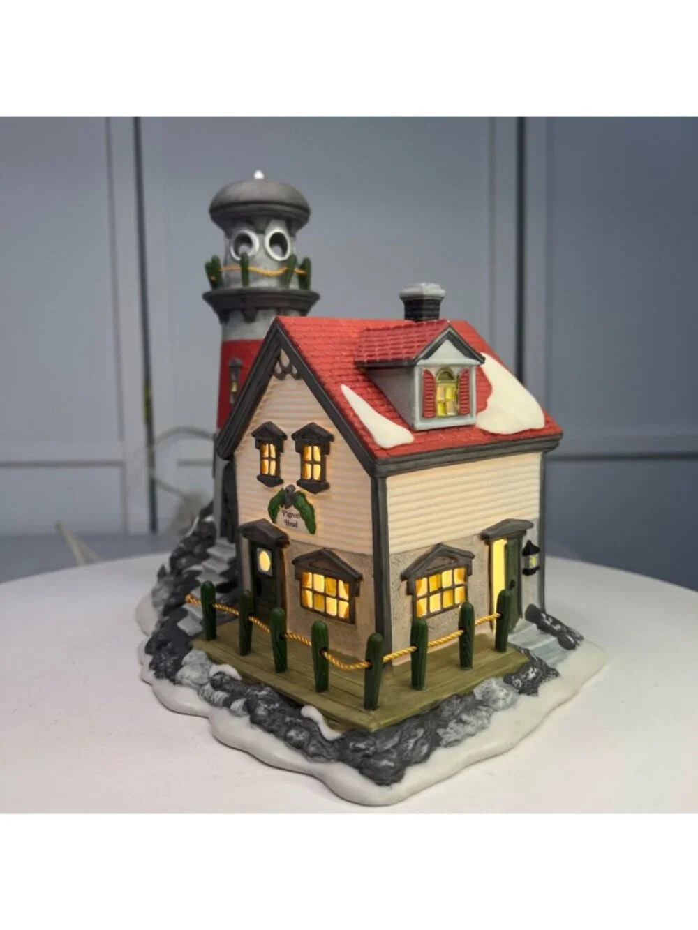 Dept 56 Pigeonhead Lighthouse New England Village Lighted Building From 1994